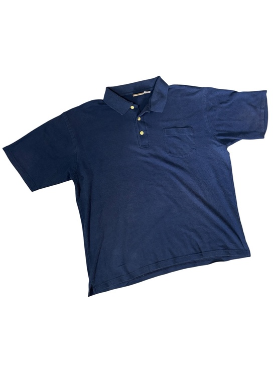 Woolrich Other - Vintage Woolrich Navy Blue Knit Polo Short Sleeve Shirt Mens XL Chest Pocket
